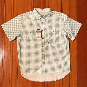 Men's Short Sleeve Checkered Button Down Shirt